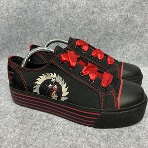 The Nightmare Before Christmas sneakers Black Red Platform Shoes Women’s 10